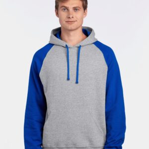 Unisex Nublend® Colorblocked Raglan Hooded Sweatshirt