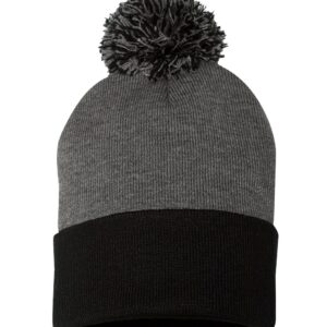 12" Pom-Pom Cuffed Beanie