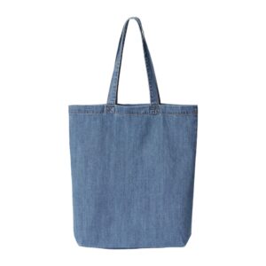 Cotton Denim Gusseted Tote Bag