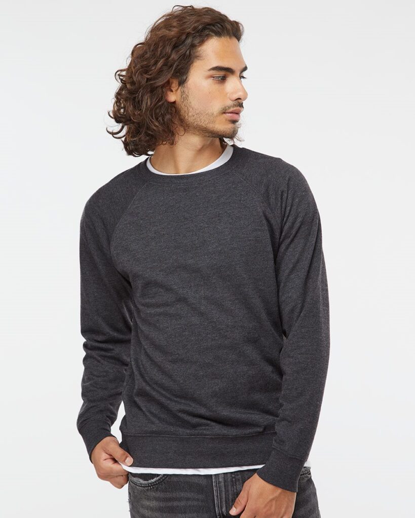 Unisex Icon Lightweight Loopback Terry Crewneck Sweatshirt