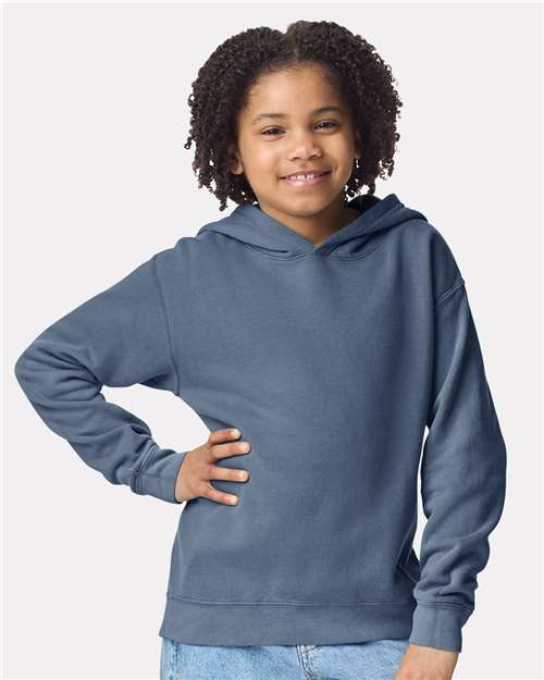 Youth Garment-Dyed Lightweight Fleece Hooded Sweatshirt - Image 3