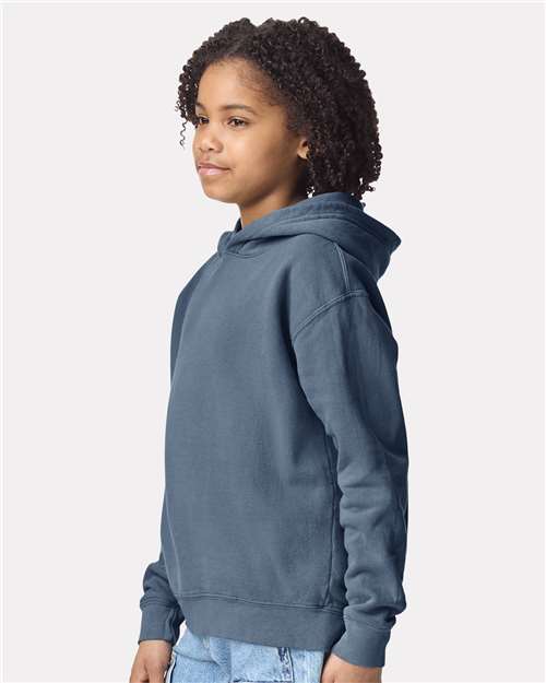Youth Garment-Dyed Lightweight Fleece Hooded Sweatshirt - Image 4