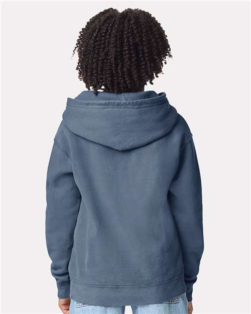 Youth Garment-Dyed Lightweight Fleece Hooded Sweatshirt - Image 5