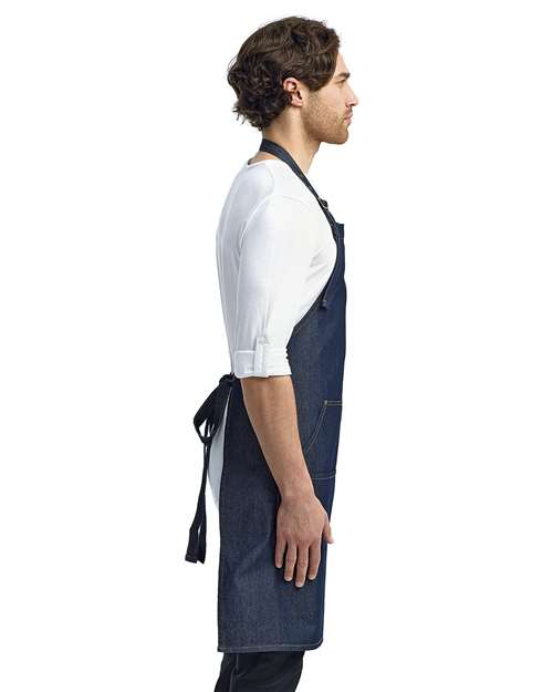 Jeans Stitch Denim Bib Apron - Image 3
