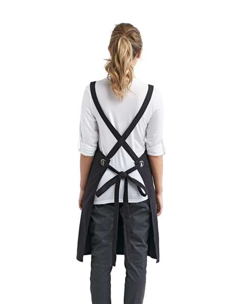 Cross Back Barista Bib Apron - Image 4