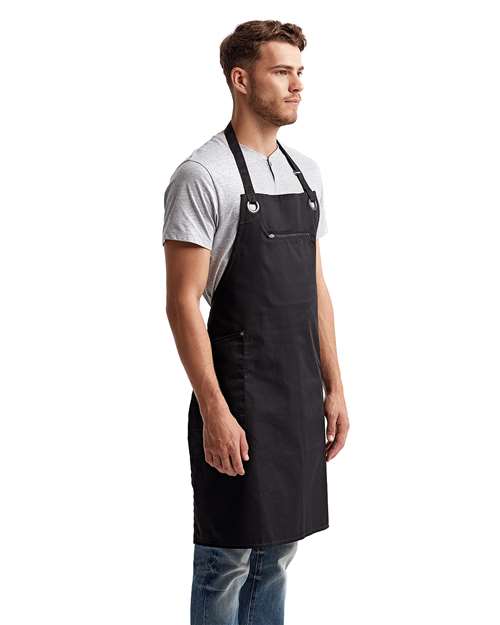 Barley Contrast Stitch Recycled Bib Apron - Image 2