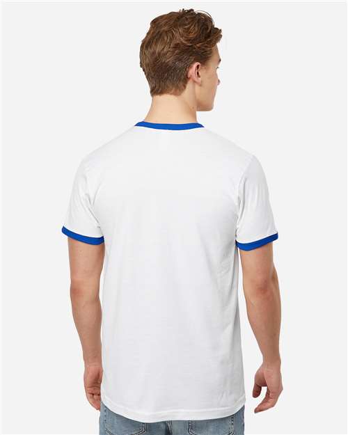 Unisex Fine Jersey Ringer T-Shirt - Image 5