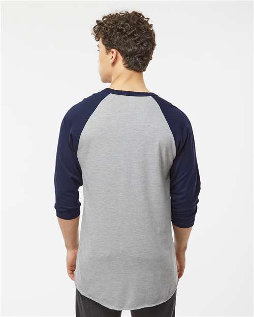 Unisex Fine Jersey Raglan T-Shirt - Image 5