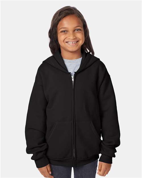 Youth EcoSmart® Full-Zip Hooded Sweatshirt - Image 4