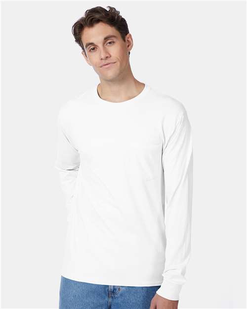 Men's Authentic Long Sleeve Pocket T-Shirt - Image 4