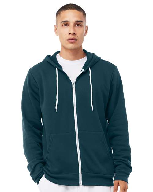 Unisex Sponge Fleece Full-Zip Hoodie Sweatshirt - Image 3