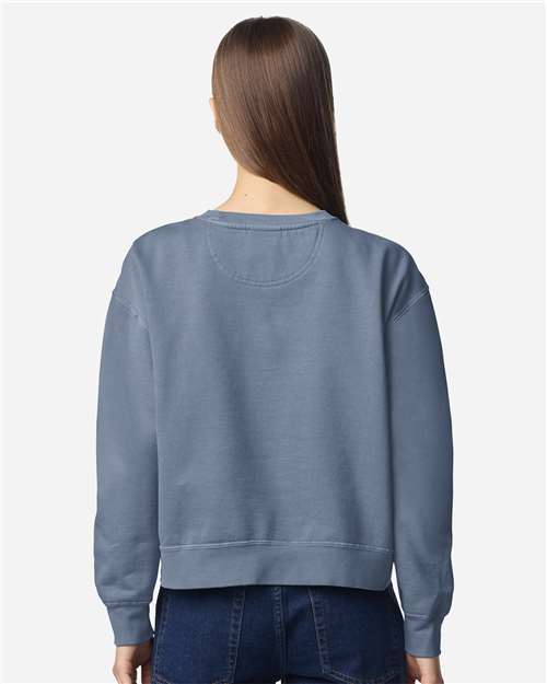 Women's Garment-Dyed Mid-Length Crewneck Sweatshirt - Image 5