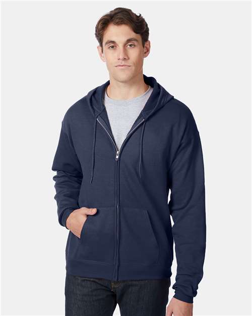 Unisex EcoSmart® Full-Zip Hooded Sweatshirt - Image 3