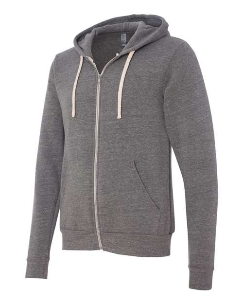 Unisex Triblend Sponge Fleece Full-Zip Hoodie Sweatshirt - Image 2