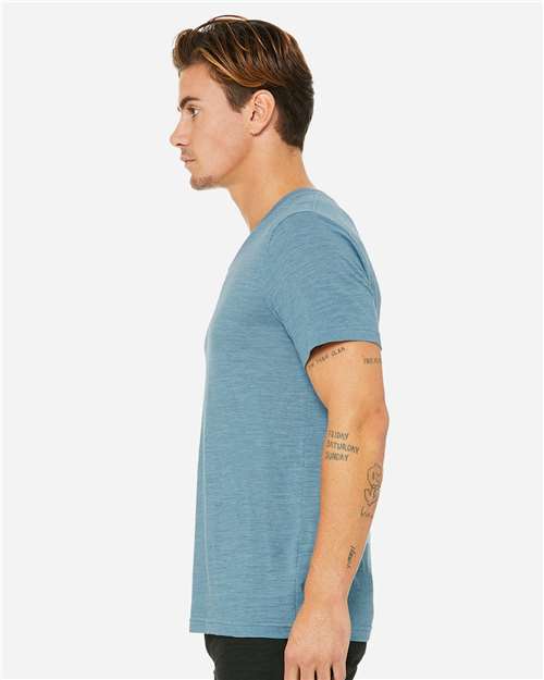 Unisex Textured Jersey V-Neck Tee - Image 4