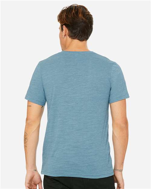 Unisex Textured Jersey V-Neck Tee - Image 5