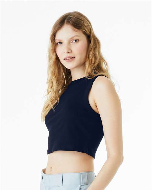 Women's Micro Rib Muscle Crop Tank - Image 4