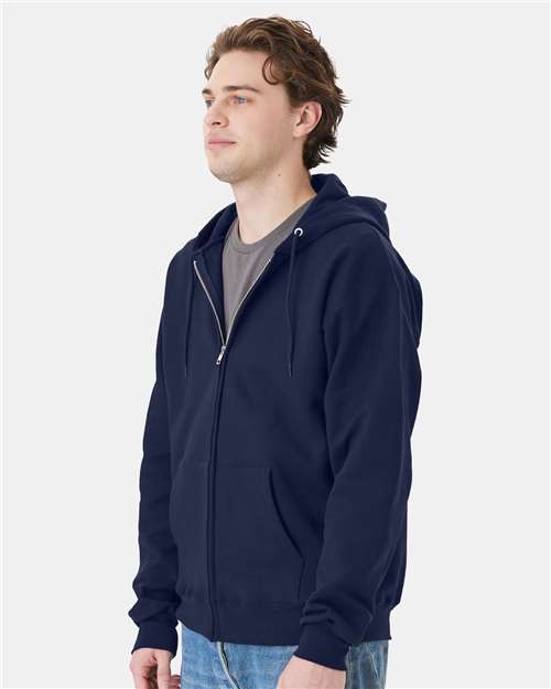 Unisex Ultimate Cotton® Full-Zip Hooded Sweatshirt - Image 5