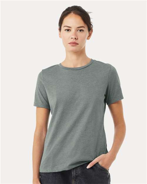 Women’s Relaxed Fit Heather CVC Tee - Image 3