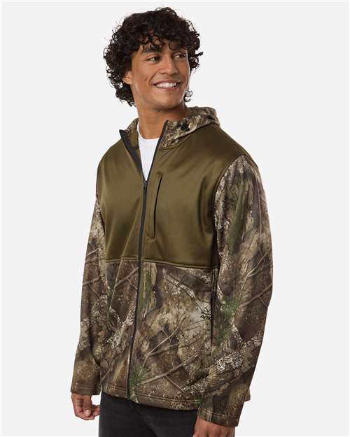 Unisex Realtree® Performance Colorblocked Full-Zip Hooded Sweatshirt - Image 4