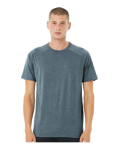 Men's Heather CVC Raglan Tee - Image 3