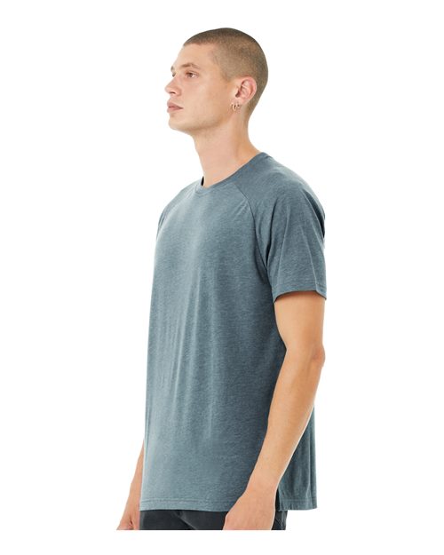 Men's Heather CVC Raglan Tee - Image 4