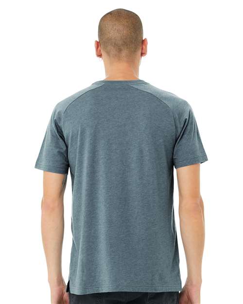 Men's Heather CVC Raglan Tee - Image 5