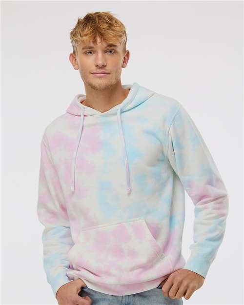Unisex Midweight Tie-Dyed Hooded Sweatshirt - Image 3