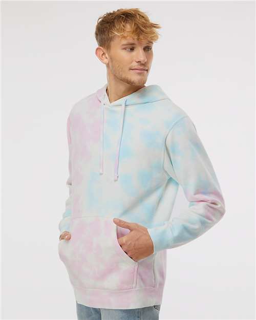 Unisex Midweight Tie-Dyed Hooded Sweatshirt - Image 4