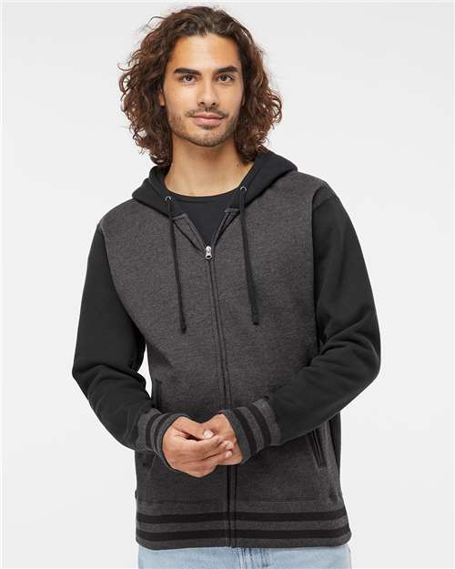 Unisex Heavyweight Varsity Full-Zip Hooded Sweatshirt - Image 3