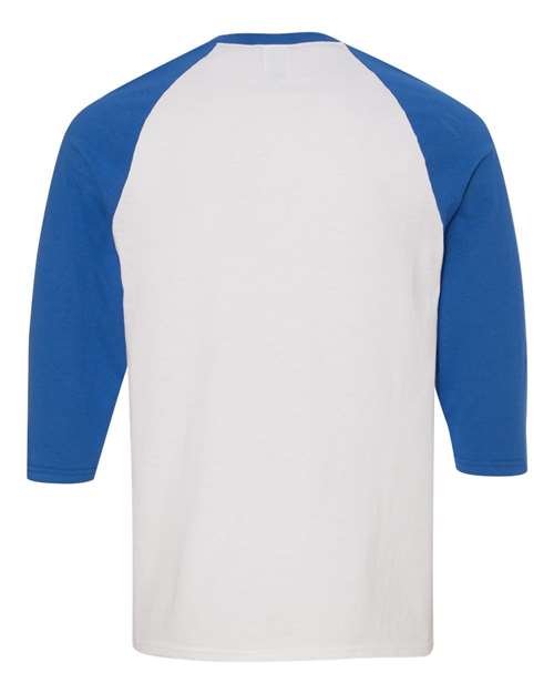 Unisex Heavy Cotton™ Raglan Three-Quarter Sleeve T-Shirt - Image 3