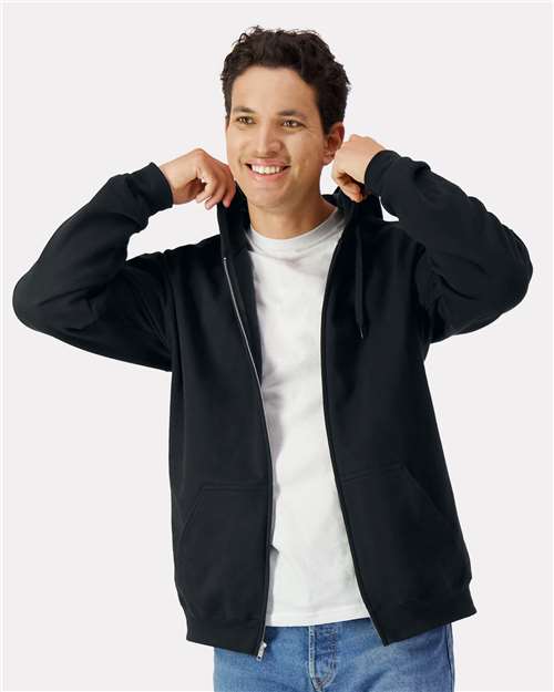 Unisex Softstyle® Full-Zip Hooded Sweatshirt - Image 3