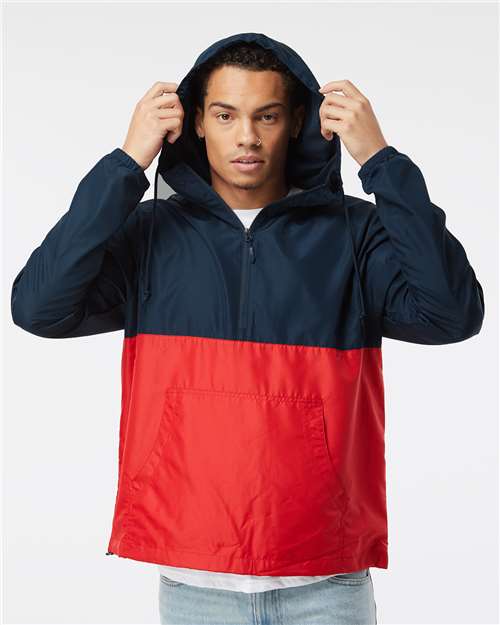 Unisex Lightweight Quarter-Zip Windbreaker Pullover Jacket - Image 3