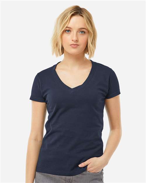 Women's Fine Jersey V-Neck T-Shirt - Image 3