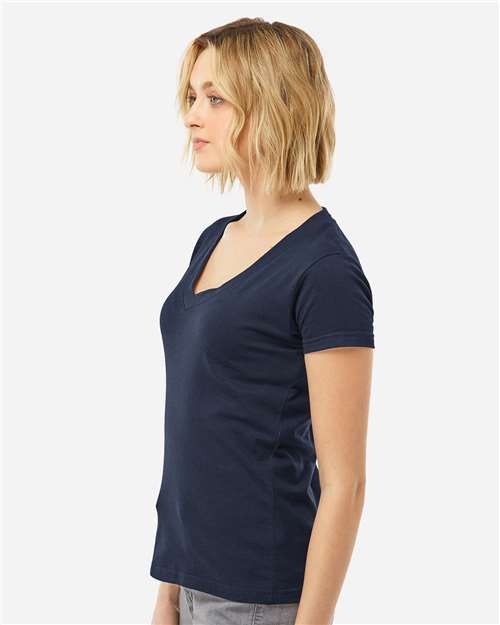 Women's Fine Jersey V-Neck T-Shirt - Image 4